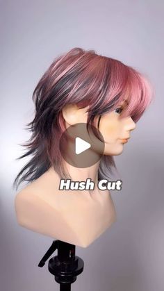 Cool Shaggy Haircuts, Female Wolfcut Hairstyle, Messy Short Haircut For Women, Hush Haircut Medium Length, Wolf Cut Shaggy Hair, Really Layered Hair Medium, Silver Shag Hair, Diy Short Wolfcut, Mullet Hairstyle Women Fine Hair