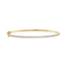 Diamond Bangle Jewelry Staples, Yellow Gold Bangle, Diamond Bangle, Stone Design, Diamond Bracelets, Rose Gold Diamonds, Everyday Jewelry, Bracelet Stack, Gold Bangles