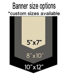 the 5x7 banner size options are available