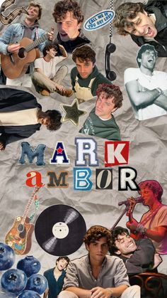 the poster for mark amborr's upcoming album is shown in this image