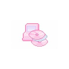 a pink object is shown in the middle of a white background and it's pixelated