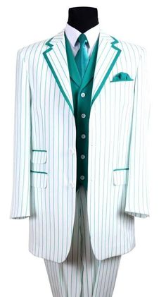 Milano Moda Suit 5908V-White/Turquoise - Church Suits For Less Navy Blue Suit Mens, Mens Suit Colors, Turquoise Suit, Barbershop Quartet, Blue Pinstripe Suit, Cheap Suits, Zoot Suit, Seersucker Suit, Pinstriping Designs