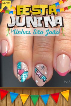 Salve o pin e arrase na festa junina com unhas decoradas incríveis! Se você adora estar por dentro das tendências e busca por unhas bonitas, na moda e perfeitas para a ocasião, encontrou o lugar certo. Deixe a criatividade fluir com as unhas de gel inspiração. As unhas decoradas festa junina são um verdadeiro arraso, com estampas xadrez e outros elementos que vão encantar a todos. Nada como unhas perfeitas e cuidadas para completar o look. Cuide das suas unhas e aposte nas ideias de unha de gel.  Quer arrasar nas unhas de São João? Então confira nossas ideias e inspirações para ter unhas decoradas temáticas e super na moda:  • Unhas quadradas: o formato quadrado é uma tendência que nunca sai de moda. Experimente fazer unhas quadradas decoradas com elementos que são a cara da celebração jun