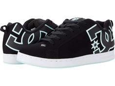 Streetwear Skate Shoes With Embossed Logo, Casual Skate Shoes For Streetwear, Fade-resistant Round Toe Sneakers For Skateboarding, Sporty Fade-resistant Sneakers For Skateboarding, Modern Cushioned Skate Shoes For Streetwear, Modern Skate Shoes With Contrast Sole For Skateboarding, Fade-resistant Synthetic Skate Shoes For Streetwear, Dc Court Graffik, Dc Shoes Women