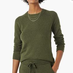 Amazon Essentials Sweater. Comfortable And Versatile, This Soft-Touch Sweater Is Perfect On Its Own Or As A Layer Under A Blazer Or Jacket. Crewneck, Super Soft Cotton Blend--Feels Like A Sweatshirt, But Can Easily Be Dressed Up. Comfortable Knit Crew Neck Top, Comfortable Crew Neck Knit Top, Everyday Knit Sweatshirt, Green Cozy Fit Sweater For Loungewear, Green Crew Neck Sweater For Loungewear, Sweaters Amazon, Essentials Sweater, Work Sweaters, Novelty Sweater