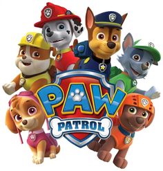 the paw patrol logo is shown in this animated movie character photo provided by disney / pixama