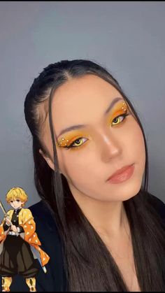 Follow Caelyn Loya on all platforms for more!  • IG: @makeupbycaelyn  • TikTok: @caelynloya  Anime, Anime Makeup, Anime Cosplay Makeup, How to do Cosplay Makeup, Zenitsu Cosplay Makeup, Demon Slayer Makeup, Makeup Inspo, Makeup Ideas, Zenitsu Agatsuma, Lightning Makeup, Yellow Makeup, Eye Makeup, Makeup Inspired by Zenitsu, Zenitsu Cosplay Makeup, Lightning Eyeliner, Eyeliner Inspo, Eyeliner Ideas Demon Slayer Eye Makeup, Zenitsu Makeup, Zenitsu Makeup Inspired, Zenitsu Inspired Outfits, Demon Slayer Makeup Inspired, Demon Slayer Zenitsu Cosplay, Makeup Inspired By Demon Slayer, Zenistu Kimono