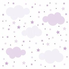 stars and clouds in the sky on a white background