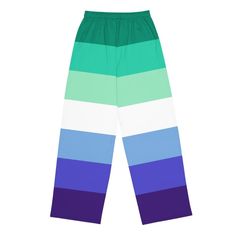 No need to carry a flag when you can wear one all whilst being trendy, stylish and comfy at the same time. These bold mlm flag wide-leg pants make ideal pride parade fashion, festival pants and loungewear.These cool mlm pride pants can be worn on the waist or on the hips, depending on which look you prefer. Additionally you can adjust them via an inside drawstring and choose from a huge range of sizes. If you are looking for an alternative to the comfort of pajama pants that are also capable of Multicolor Wide Leg Bottoms For Streetwear, Casual Rainbow Pants For Spring, Multicolor Wide Leg Streetwear Bottoms, Wide Leg Color Block Pants For Summer, Summer Color Block Wide Leg Pants, Multicolor Color Block Bottoms For Loungewear, Casual Rainbow Bottoms For Pride, Mlm Pfp Flag, Summer Color Block Wide-leg Pants