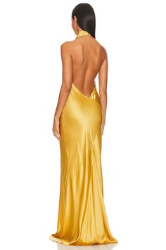 Amanda Uprichard Rainier Gown in Tunisia | REVOLVE Yellow Gown, Sleeveless Gown