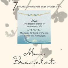 a mother's necklace with the words mom bracelet on it