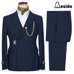 65% Polyester / 35% Rayon Flat Include Blazer+Pants Notch Lapel Center Vent Adjustable metal buttons Real Pocket Full lined Dry clean only Color or size customization please note in the order Wedding Blazers, Double Breasted Waistcoat, Suits Men Business, 2 Piece Suit, Stylish Suit, Lapel Blazer, Tuxedo Suit, Slim Fit Suit, Three Piece Suit