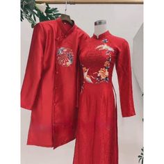 Hello , thanks for visiting my shop Brand New High Quality Vietnamese Ao Dai. Ao Dai for women 40-77 kgs Ao Dai for Man 55-80 kg DUY NHẤT Hàng nhận may theo số đo ,từ 7-10 ngày .Đặt hàng xong nhắn tin shop để may đúng size GET SEWING BY MEASUREMENTS, FROM 7-10 DAYS. message the shop to report the measurements after ordering. Hope you have found your favorite dress .Thank you Traditional Fitted Dress For Marriage, Embroidered Long Sleeve Ao Dai For Ceremony, Ceremonial Long Sleeve Ao Dai, Wedding Embroidered Sets With Stand Collar, Embroidered Wedding Sets With Stand Collar, Long Embroidered Cheongsam For Wedding, Embroidered Long Cheongsam For Wedding, Spring Wedding Embroidered Ao Dai, Ceremonial Fitted Embroidered Ao Dai