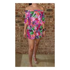 Mumu Smoke Free Home Like New Without Tags Size Small But I’m A Medium And It Fit Me Super Soft And Stretchy Very Versatile Mumu Dress, Show Me Your Mumu, Floral Romper, Show Me Your, Show Me, Pink Red, Vibrant Colors, Rompers, Like New