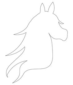 the outline of a horse's head