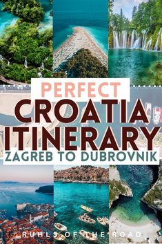 the cover of perfect croatia itinerary zareb to dubrownikk