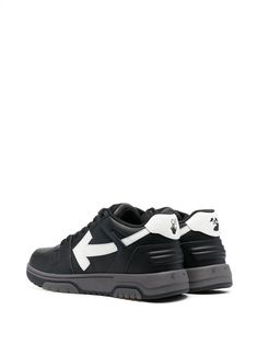 Off-White Out Of Office low-top Sneakers - Farfetch Off White Out Of Office, Office Sneakers, Out Of Office, Dyeing Process, Luggage Tag, White Out, Luggage Tags, Sneakers Black, Logo Print