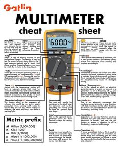 an image of a multimeter with instructions on it