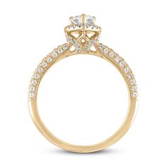 Kay Jewelers Engagement Rings, Gold Diamond Engagement Rings, Kay Jewelers, Yellow Gold Setting, Now And Forever, Pear Shaped Diamond, Rose Gold Engagement Ring, 1 Carat, Diamond Stone