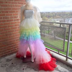 Sequin Rainbow High Low Tulle Dress Rainbow Tulle Dress, High Low Tulle Dress, Dresses Sequin, Royal Dresses, Rainbow High, Tulle Dress, Sequin Dress, Fashion Ideas, High Low Dress