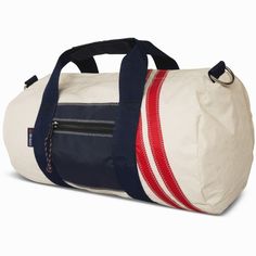 Sporty White Canvas Bag, Casual White Bag For Overnight Trips, Everyday Nautical White Bag, White Nautical Everyday Bag, White Nautical Bag For Everyday, Eco-friendly White Outdoor Bags, Nautical White Canvas Bags, White Nautical Canvas Bag, White Nautical Canvas Bags