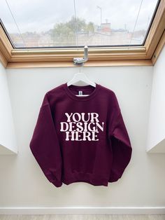 Mockup Sweatshirt, Aesthetic Mockup, Maroon Sweatshirt, Sweatshirt Mockup, Photo Editing Software, White Sweatshirt, Your Design, Design Store, Business Logo