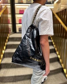 our handsome customer in a Chanel 22 😉 weekly news arrivals on our website! tap on our igshop to get a fast glance of what’s available! shop bjluxury.com or visit us at Pacific Plaza Orchard Chanel 22, Chanel Chanel, Statement Bag, Add Ons, Drawstring Backpack, Calf Skin, Pouch