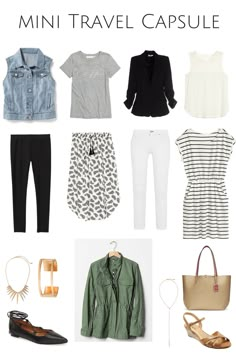 Summer Travel Capsule, Wardrobe Planning, Travel Outfit Summer, Travel Wardrobe