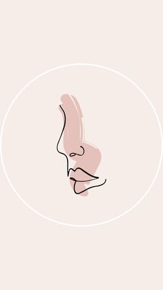 a drawing of a woman's face in a circle