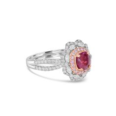 Radiate sophistication with our Padparadscha Sapphire and White Diamond Ring. Crafted in 18K Two Tone Gold, this stunning ring features a 1.46 carat Padparadscha Sapphire center stone, complemented by 0.43 carats of dazzling White Diamonds. With a metal weight of 5.7 grams, this ring is a true symbol of sophistication and luxury, with an additional 0.31 carats Pink Diamond. Padparadscha Sapphire, White Diamond Ring, Pink Diamond, White Diamonds, White Diamond, Diamond White, Two Tone, Diamond Ring, Mosaic