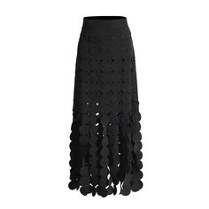 45072375382238|45072375415006|45072375644382 Black Asymmetrical Maxi Skirt For Party, Chic Fringe Skirt, Black Fringe Skirt For Spring, Luxury Red Asymmetrical Skirt, Workout Shorts Women, Solid Skirt, Irregular Hem, Female Clothing, Skirts For Women