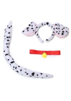 a dalmatian headband, nose ring and ears