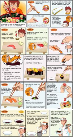 the instructions for how to make sushi