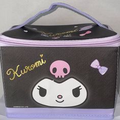 New Cute Kuromi Bag That Can Be Used For Lunch (As A Lunch Bag), Makeup, And/Or To Store Any Miscellaneous Items. Purple Rectangular Cosmetic Bag For Daily Use, Purple Portable Bags For Daily Use, Purple Rectangular Cosmetic Bag For School, Kawaii Purple Shoulder Bag For Travel, Cute Purple Pouch Bag, Purple Kawaii Shoulder Bag For Travel, Purple Rectangular Cosmetic Bag With Removable Pouch, Trendy Purple Rectangular Cosmetic Bag, Kawaii Purple Bag For Everyday Use