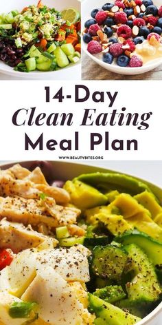 14-day clean eating meal plan for beginners with nourishing healthy recipes and a grocery list to help you start eating healthy! This meal plan includes easy clean eating recipes for breakfast, lunch, dinner and snacks as well as meal prep tips to help you get started! Healing Meals Clean Eating, Healthy Meal Substitutes, Simple Healthy Grocery List, Healthy Simple Meal Plan, Gut Healthy Diet Plan, Meal Plan For Gut Health, Quick And Easy Healthy Dinner Recipes Clean Eating Low Carb, Clean Simple Eats Recipes, Gut Health Meal Plan