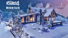 Mountain Holiday House 🏔️ Ski Resort | No CC | THE SIMS 4 || Stop Motion Vacation Home Sims 4, Sims 4 Resort, Sims 4 Vacation House, House For Big Family, Sims 4 Cabin, Big Family House, Chalet House Plans, Mt Komorebi, Mountain Mansion