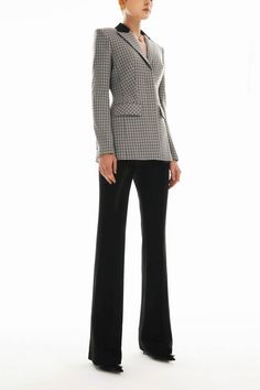 Fitted Wide Leg Pants For Winter Formal, Stretch Pantsuit For Formal Occasions In Fall, Winter Business Casual Wide Leg Pants, Winter Business Casual Fitted Wide Leg Pants, Elegant Fitted Flares For Work, Elegant Fitted Flares For Workwear, Fitted Wide Leg Pants For Business Casual Winter, Elegant Flared Fitted Pantsuit, Elegant Stretch Flares