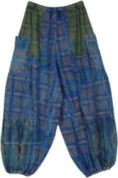 A pair of bohemian handmade hippie print balloon style harem pants. These pants feature a mesmerizing hippie-inspired print and style that channels the free-spirited vibes of the 60s and 70s. #tlb #SplitSkirtsPants #Patchwork #JuniorPetite #bohemianfashion #Handmade #Patchworkcottonpants #hippieharempants Hippy Fits, Pants Inspiration, Style Harem Pants, Hippie Fits, Swag Fits, Blue Clothing, Balloon Pants, Hippie Pants, Hippie Clothes