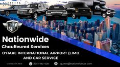 an advertisement for the national airport limo and car service