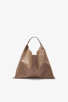 Oversized Taupe Triangle Tote Bag - Kelly Tote | Marcella Leather Work Bag, Vegan Handbags, Oversized Tote Bag, Oversized Tote, Red Handbag, White Handbag, Brown Handbag, How To Make Handbags, Leather Work