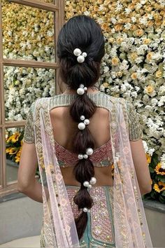 Bridal Braids, Bridal Hairdo, Traditional Hairstyle, Indian Wedding Hairstyles, Long Hair Wedding Styles, Hair Up Styles, Hair Skin Nails, Hair Wedding, Easy Hairstyles For Long Hair