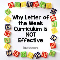 the words why letter of the week is not effective