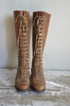 Antique Shoes, Lace Up Leather Boots, Beautifully Broken, Boots Vintage, Leather Lace Up Boots, Vintage Boots, Young Living Essential Oils, Shoe Obsession, Leather Lace