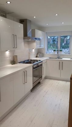 the kitchen is clean and ready for us to use in its new owner's home