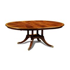 an oval dining table with two leaves on each end