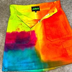 Size Small Tie Dye Agr Limited Edition Skirt. Never Worn No Tag Orange Skirt, Aesthetic Outfit Ideas, Aesthetic Outfit, Neon Orange, Yellow Orange, Orange Yellow, Tie Dye Skirt, Color Orange, Aesthetic Clothes