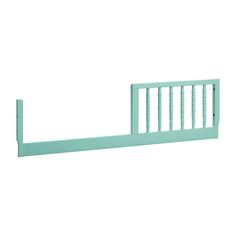 a baby crib bed frame in mint green