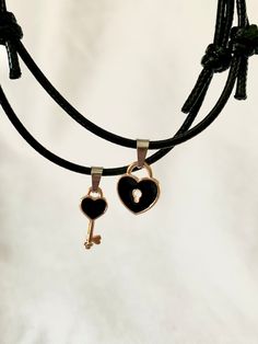 Couple’s bracelet set with a heart-shaped charm and a key charm S Bracelet, Couples Bracelet, Cedar Rapids, Lock And Key, Bracelet Set, Friendship Bracelets, Key, Bracelet