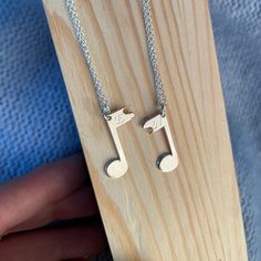 Music-themed Pendant Necklaces As Gift, Music-themed Pendant Necklace As Gift, Music-themed Pendant Necklace, Best Friend Music, Music Note Necklace, Music Together, Initial Necklaces, Friend Jewelry, Best Friend Jewelry