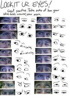 an image of different eyes with the words look it up eyes